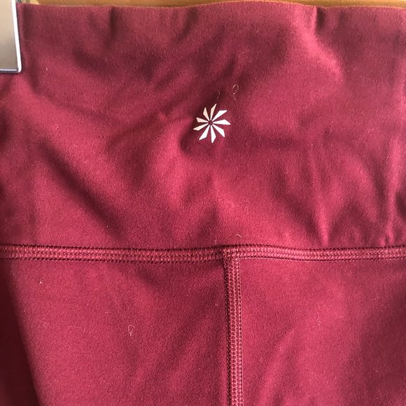 Athleta Asymmetric Elation 7/8 Tight, Red Garnet XL - Picture 2 of 15